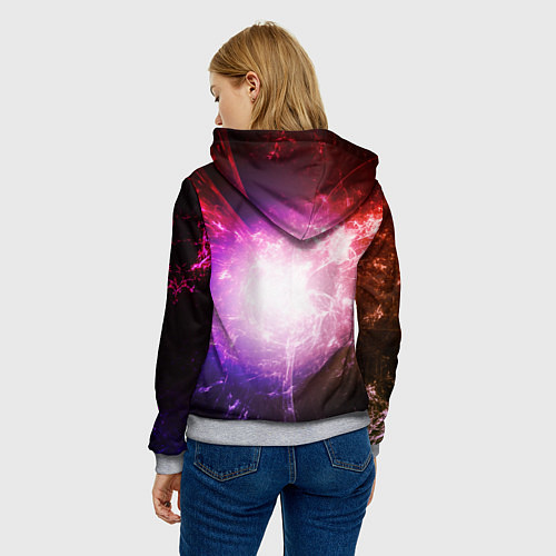 Женская толстовка Эпический Луффи в Новый Год - Ван Пис / 3D-Меланж – фото 4