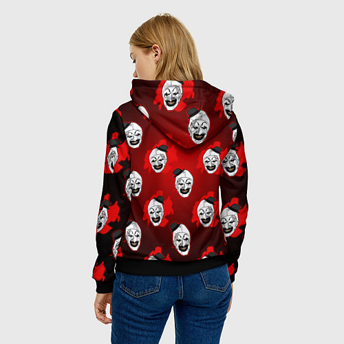 Женская толстовка Funny clown Art in blood / 3D-Черный – фото 4