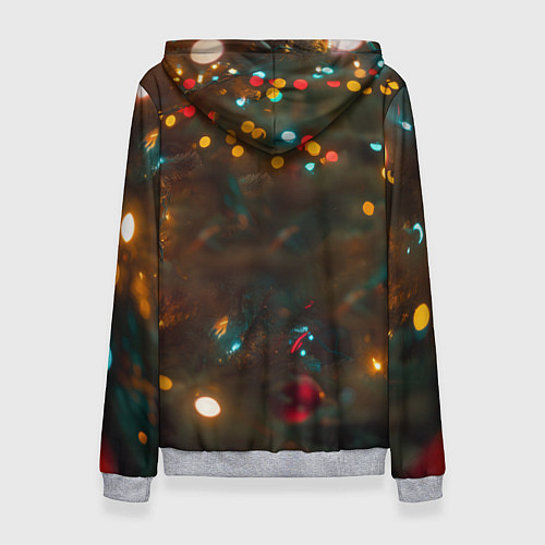 Женская толстовка Рыжая лисица в огоньках / 3D-Меланж – фото 2