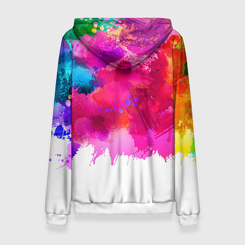 Женская толстовка Дед мороз красочный хипстер / 3D-Белый – фото 2