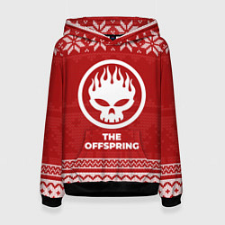 Толстовка-худи женская Новогодний The Offspring, цвет: 3D-черный