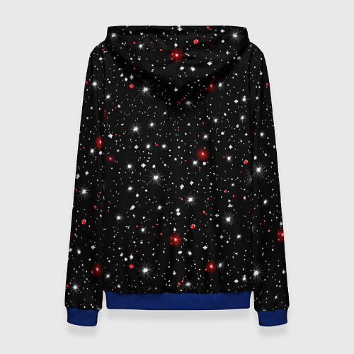 Женская толстовка Блондинка в шапке Деда Мороза / 3D-Синий – фото 2