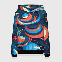 Женская толстовка Абстракция ёлочных игрушек