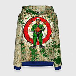 Толстовка-худи женская Бостонские кельты, цвет: 3D-синий