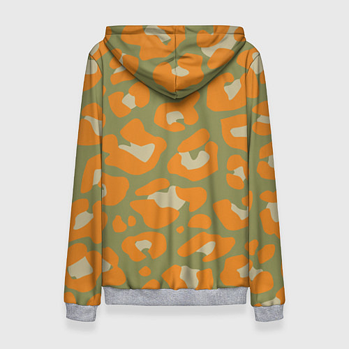 Женская толстовка Рыже-зеленый леопардовый / 3D-Меланж – фото 2
