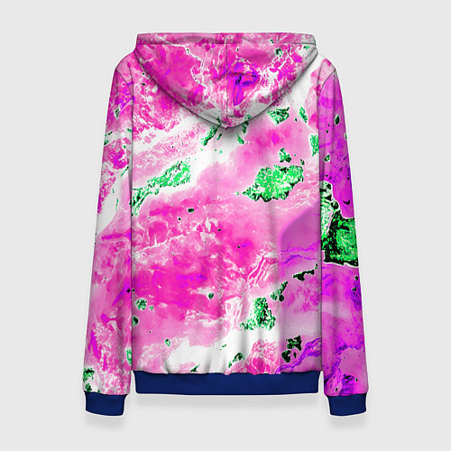 Женская толстовка Розово-зелёная абстракция / 3D-Синий – фото 2