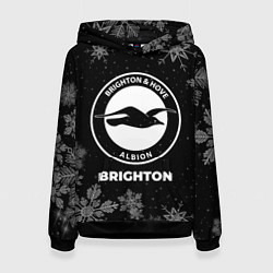 Толстовка-худи женская Снежный Brighton, цвет: 3D-черный