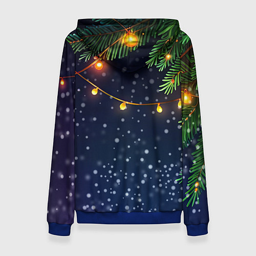 Женская толстовка Змея и мандарины 2025 / 3D-Синий – фото 2