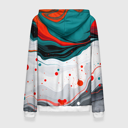 Женская толстовка Эбру красочная абстракция / 3D-Белый – фото 2