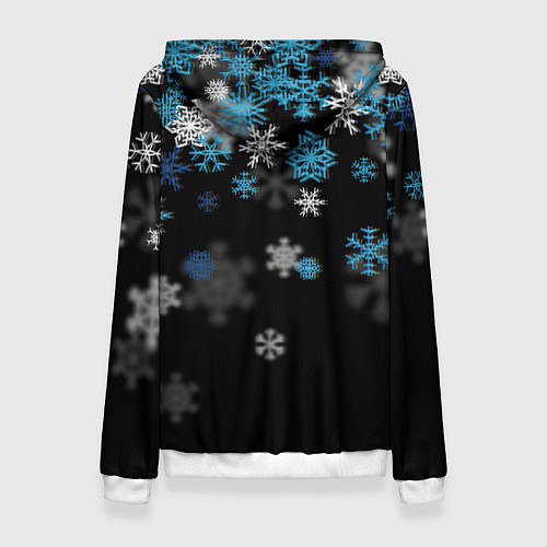 Женская толстовка Снежинки объемные / 3D-Белый – фото 2