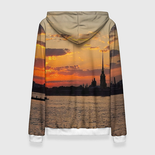 Женская толстовка Петропавловская крепость ранним утром / 3D-Белый – фото 2