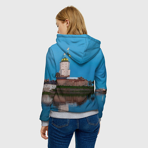 Женская толстовка Выборгский замок / 3D-Меланж – фото 4