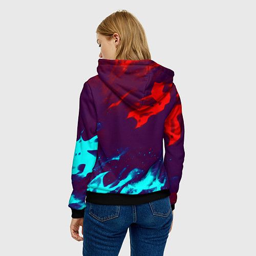 Женская толстовка Вартандер неоновый огонь / 3D-Черный – фото 4