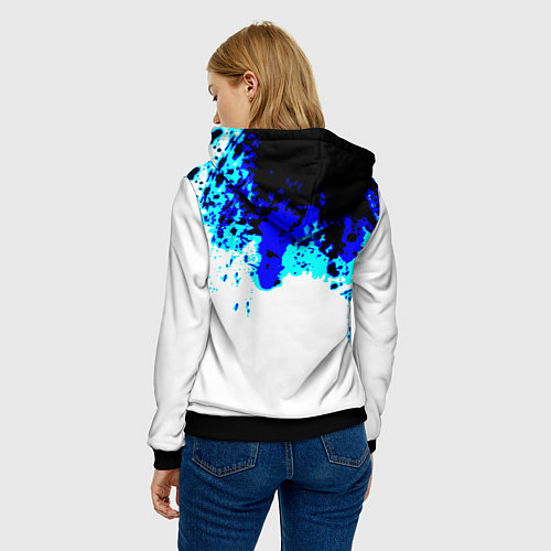 Женская толстовка Синяя кровь андроида / 3D-Черный – фото 4