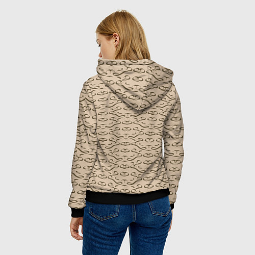 Женская толстовка Виньетка / 3D-Черный – фото 4