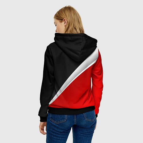 Женская толстовка Mitsubishi - черный и красный / 3D-Черный – фото 4