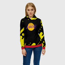 Толстовка-худи женская Lakers club, цвет: 3D-красный — фото 2