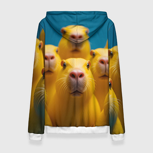 Женская толстовка Желтые капибары / 3D-Белый – фото 2