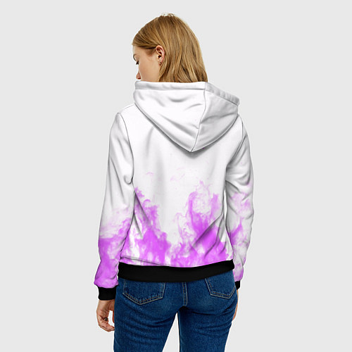 Женская толстовка Monster energy neon flame / 3D-Черный – фото 4