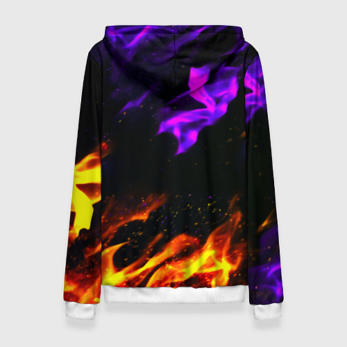 Женская толстовка Warthunder neon flame / 3D-Белый – фото 2