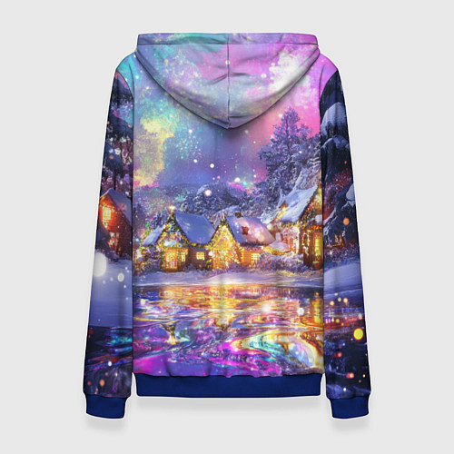 Женская толстовка Настроение рождества / 3D-Синий – фото 2