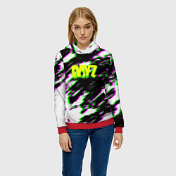 Толстовка-худи женская Dayz кислотные краски, цвет: 3D-красный — фото 2