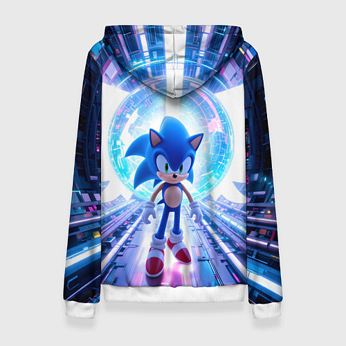 Женская толстовка Sonic неоновые крылья / 3D-Белый – фото 2
