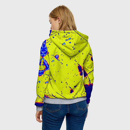 Женская толстовка Monster energy краски / 3D-Меланж – фото 4