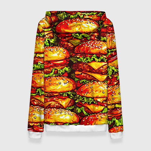 Женская толстовка Бургеры / 3D-Белый – фото 2