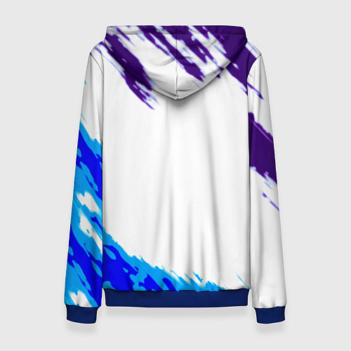 Женская толстовка Rust неоновые краски / 3D-Синий – фото 2