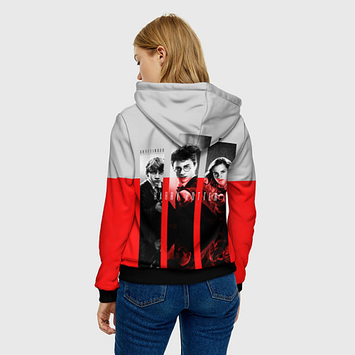 Женская толстовка Гарри Поттер и его друзья / 3D-Черный – фото 4