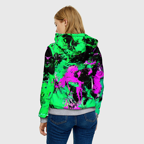 Женская толстовка Counter Strike - neon revolution / 3D-Меланж – фото 4