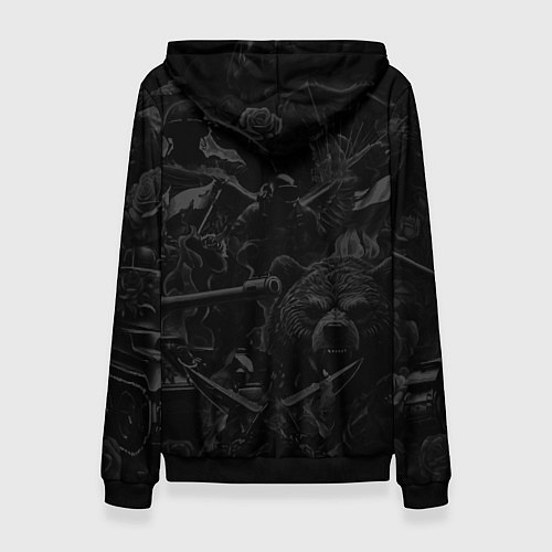Женская толстовка Защитник отечества с ангельскими крыльями / 3D-Черный – фото 2