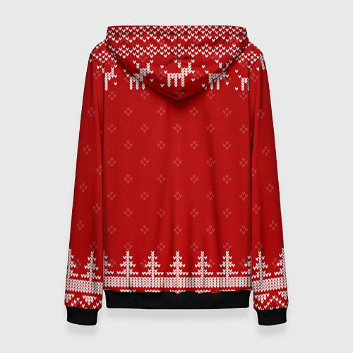 Женская толстовка Новогодний David Bowie с оленями / 3D-Черный – фото 2