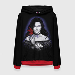 Толстовка-худи женская Тайная сила Йеннифер, цвет: 3D-красный