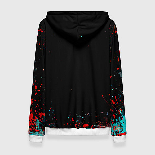 Женская толстовка Фламинго на черном / 3D-Белый – фото 2