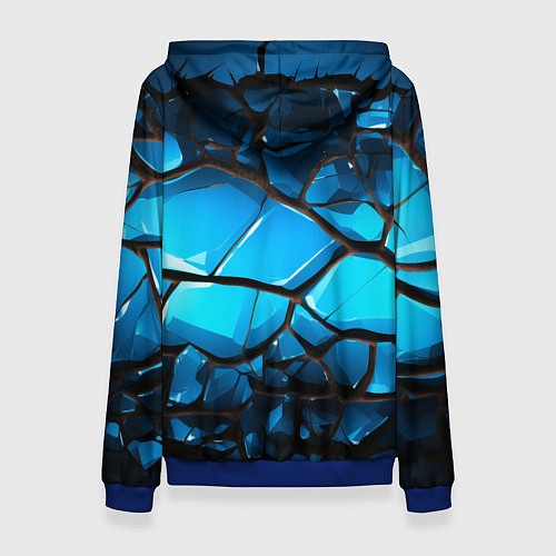 Женская толстовка Синяя текстура объемных плит / 3D-Синий – фото 2