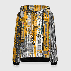 Женская толстовка Cyberpunk pattern yellow