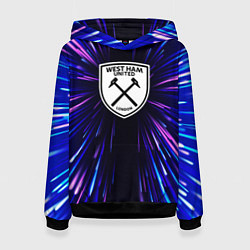 Толстовка-худи женская West Ham neon energy, цвет: 3D-черный