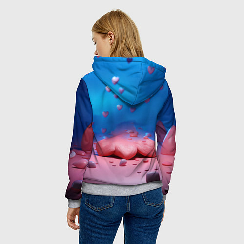 Женская толстовка Влюбленные Пикачу / 3D-Меланж – фото 4