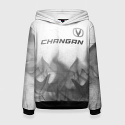 Толстовка-худи женская Changan - white gradient посередине, цвет: 3D-черный