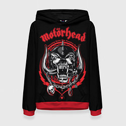 Толстовка-худи женская Motorhead skull, цвет: 3D-красный