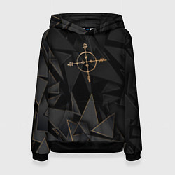 Толстовка-худи женская Megadeth golden poly, цвет: 3D-черный