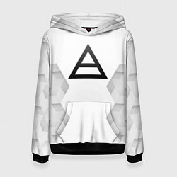 Толстовка-худи женская Thirty Seconds to Mars white poly, цвет: 3D-черный