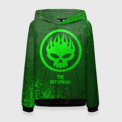 Толстовка-худи женская The Offspring - green gradient, цвет: 3D-черный