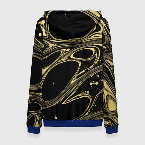 Женская толстовка Разводы в виде кругов и линий - текстура / 3D-Синий – фото 2