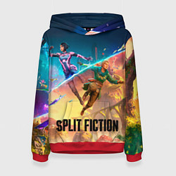 Толстовка-худи женская Главные герои Split fiction, цвет: 3D-красный