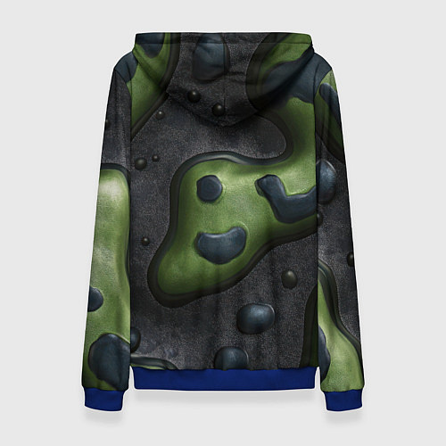 Женская толстовка Объемный абстрактный камуфляж / 3D-Синий – фото 2