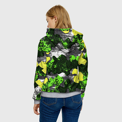 Женская толстовка Камуфляж из брызг краски / 3D-Меланж – фото 4
