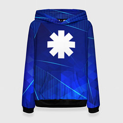 Толстовка-худи женская Red Hot Chili Peppers blue poly, цвет: 3D-черный